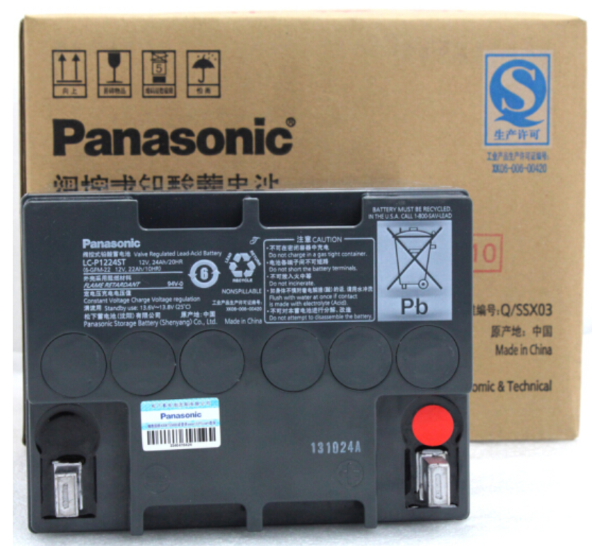 松下（panasonic） 铅酸免维护蓄电池LC-P1224ST 12V24AH UPS电源 电瓶